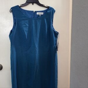 Kasper Teal Midi Dress